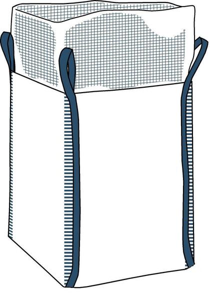 4-pistesäkki, täyttösukka, tasapohja (Kuva © Accon AB)